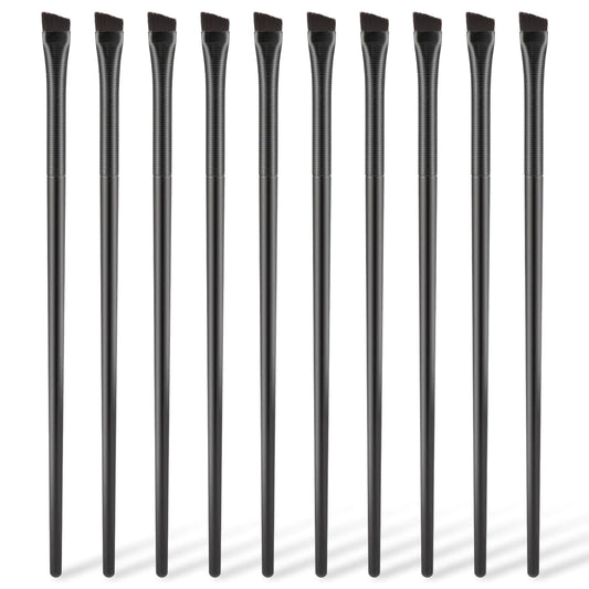 Molain 10Pcs Angled Eyebrow Brushes Eyeliner Makeup Brush Fine Angled Eyebrow Tint Brush Ultra Thin Angled Eyeliner Eyeshadow Eyebrow Brush Applicator for Women Girl (Eyeliner Brush)