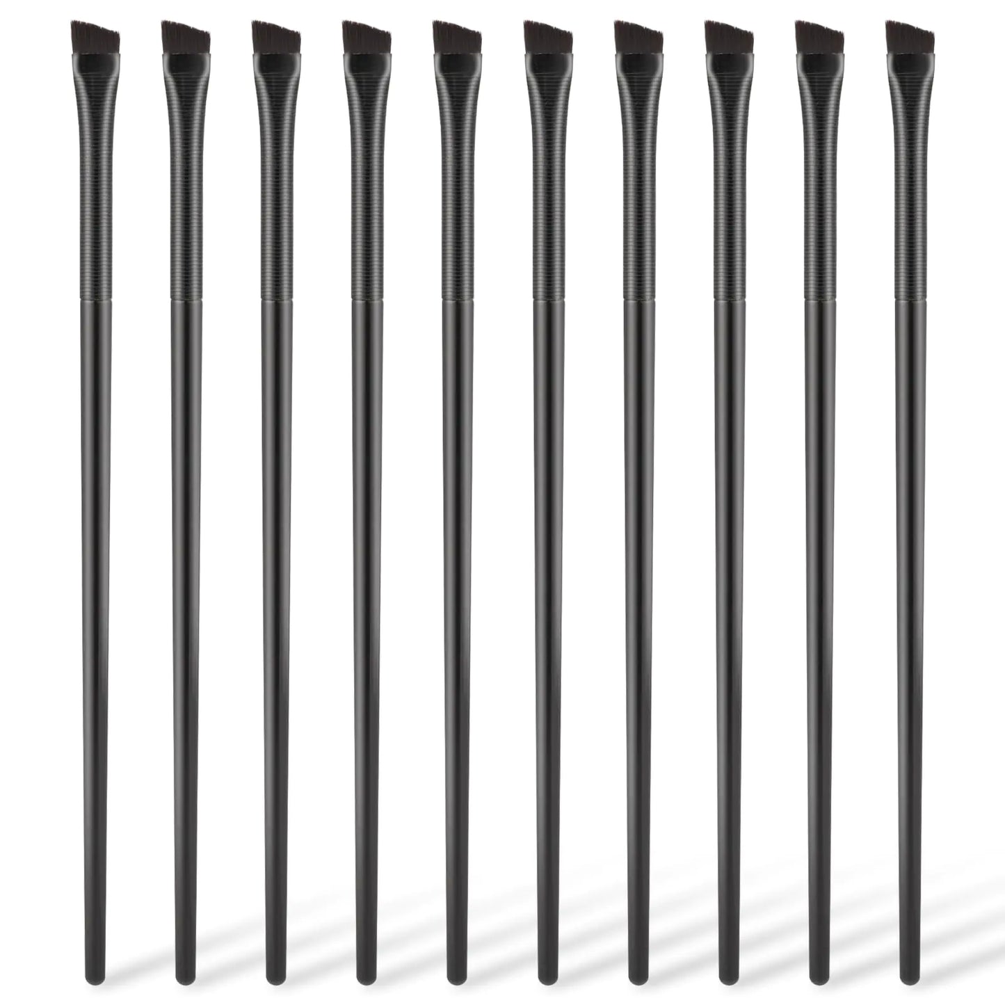 Molain 10Pcs Angled Eyebrow Brushes Eyeliner Makeup Brush Fine Angled Eyebrow Tint Brush Ultra Thin Angled Eyeliner Eyeshadow Eyebrow Brush Applicator for Women Girl (Eyeliner Brush)