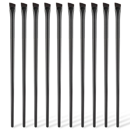 Molain 10Pcs Angled Eyebrow Brushes Eyeliner Makeup Brush Fine Angled Eyebrow Tint Brush Ultra Thin Angled Eyeliner Eyeshadow Eyebrow Brush Applicator for Women Girl (Eyeliner Brush)