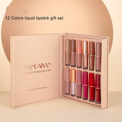 12 Color Liquid Lipstick Set - Authentic Lip Gloss